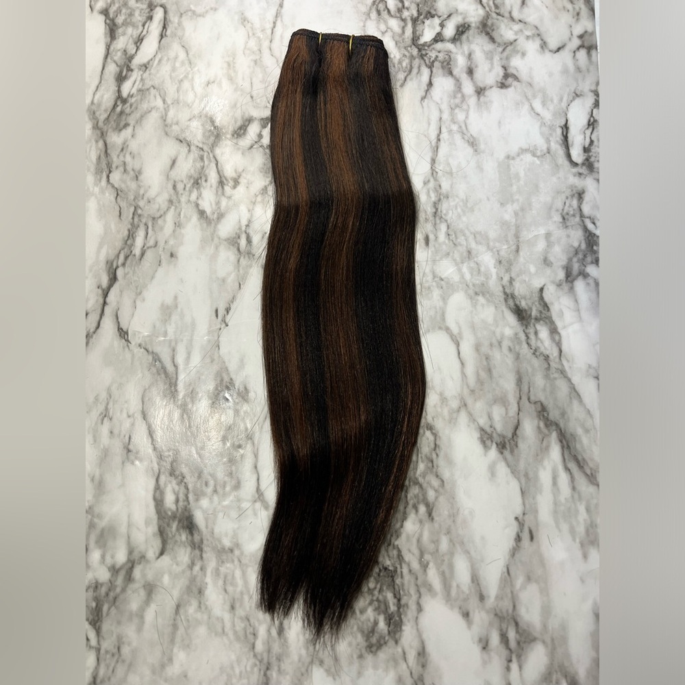 16 Inch Outre Micro perm Yaki # C1b/30 weft Human hair + Natural hair blend - Picture 2 of 5